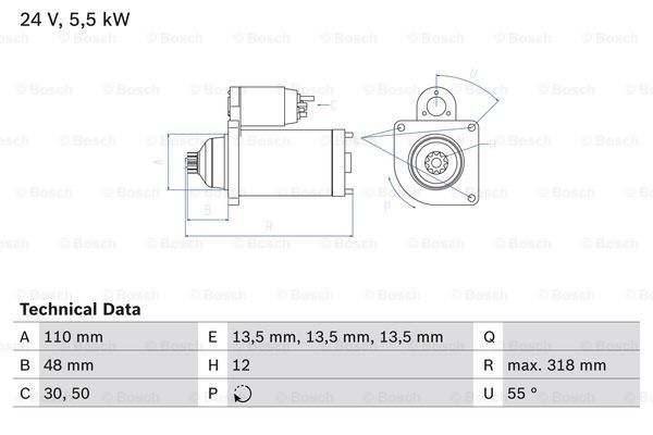 

Стартер BOSCH 0 986 021 490