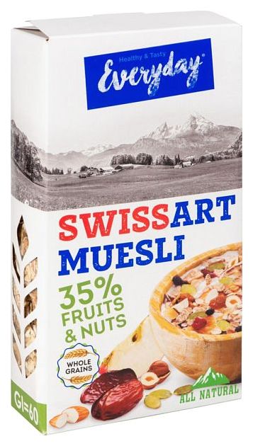 фото Мюсли everyday swiss аrt с фруктами, орехами и семечками 300 г