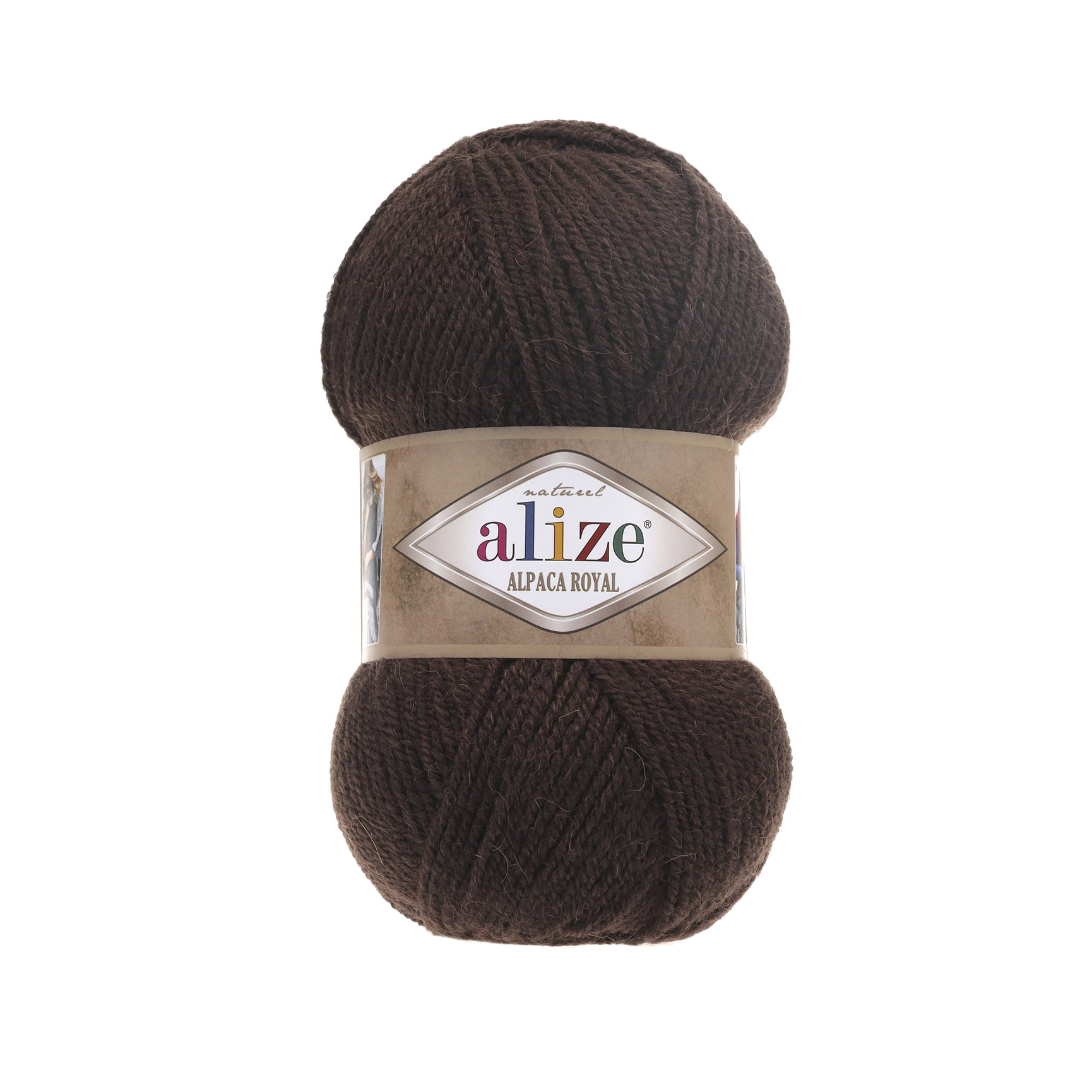 

Пряжа для вязания Ализе Alpaca Royal (30%альпака+15%шерсть+55%акрил) 5х100гр/280м цв,201 к