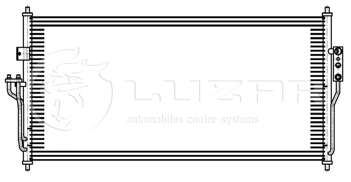 фото Радиатор кондиционера luzar для nissan almera classic 2005- lrac14fc