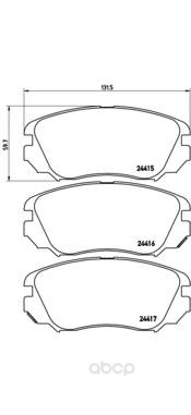 

Тормозные колодки дисковые brembo P59054