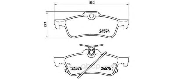 

Тормозные колодки brembo задние P83087