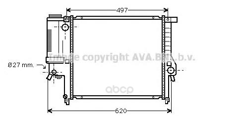 Радиатор охлаждения двигателя Ava BW2139