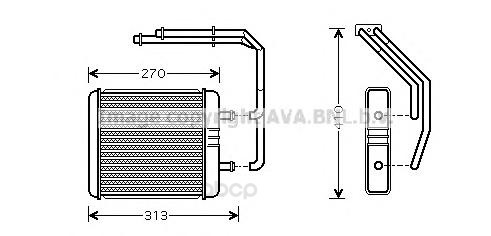 

Радиатор охлаждения двигателя Ava IV6052