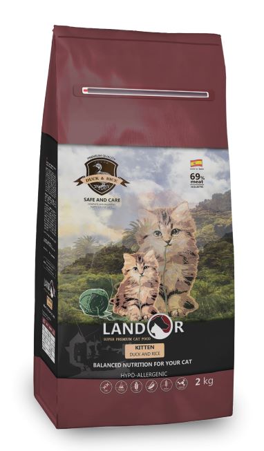 Сухой корм для котят Landor KITTEN утка с рисом 2кг 2750₽