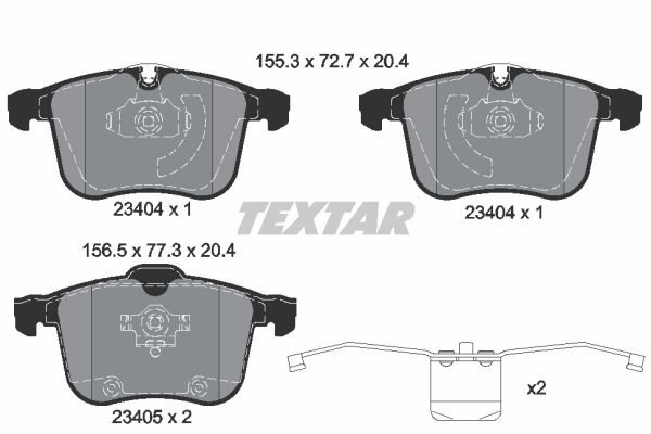 

Комплект тормозных дисковых колодок Textar 2340404
