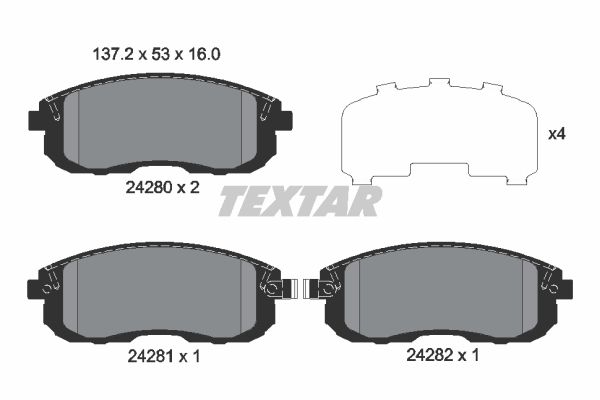 

Тормозные колодки Textar дисковые 2428001