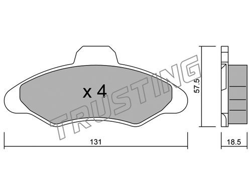 

Тормозные колодки TRUSTING дисковые 0730
