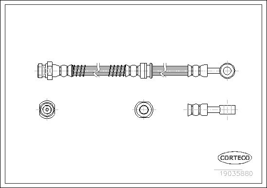 фото Шланг тормозной системы corteco 19035880