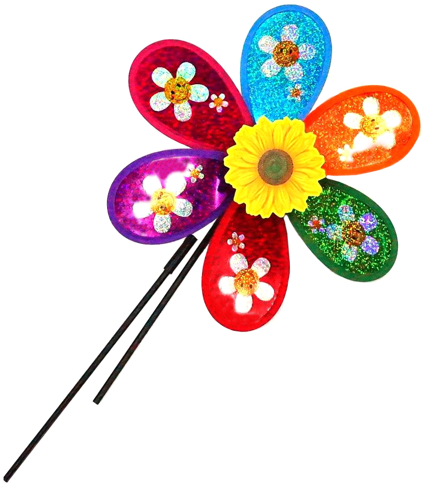Ветрячок цветок голограмма 28 см Shantou Gepai PW28 3
