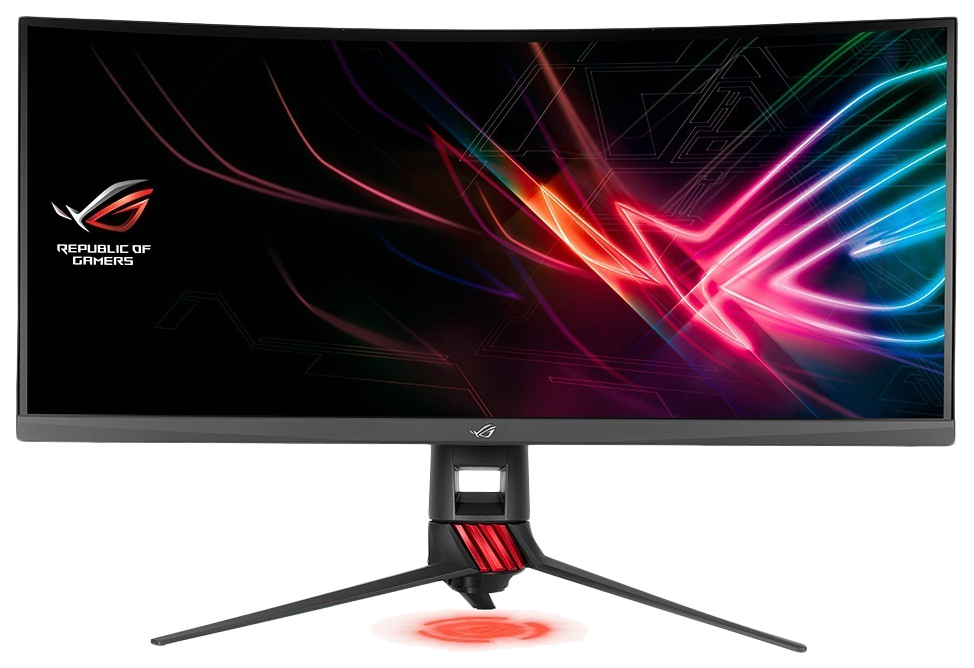 фото 35" монитор asus rog strix xg35vq black/ red 100hz 3440x1440 va