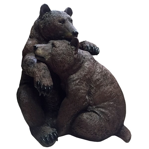 

Фигура декоративная Медведи обнимаются L53W32H52 см., Коричневый