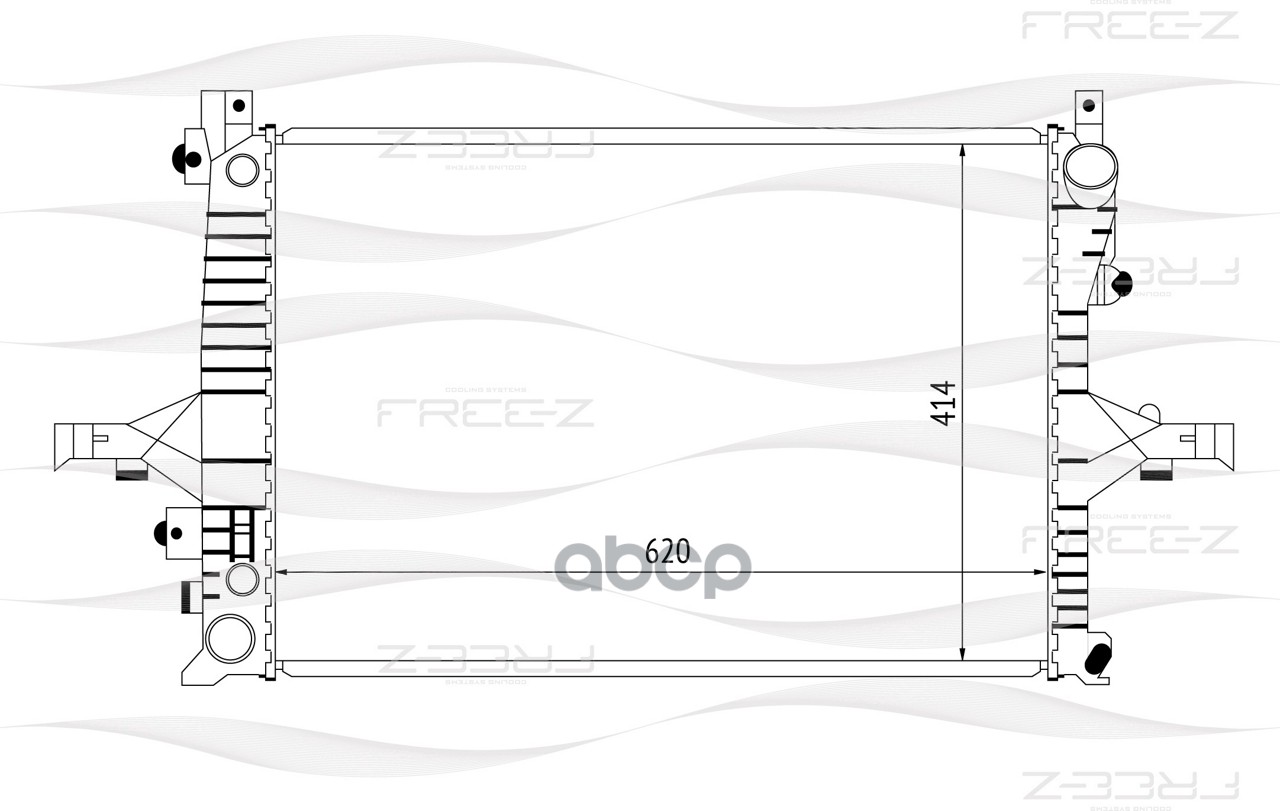 фото Радиатор системы охлаждения free-z kk0213