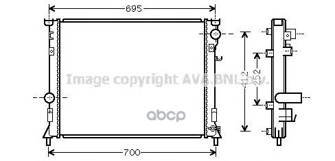 Радиатор системы охлаждения AVA QUALITY COOLING CR2097