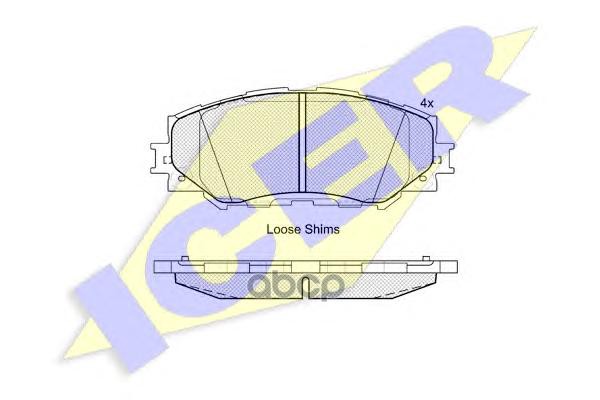 фото Комплект тормозных колодок icer 181760