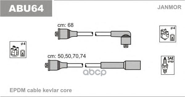 Комплект проводов зажигания JANMOR ABU64