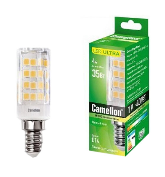 фото Лампочка camelion led4-s105/830/e14