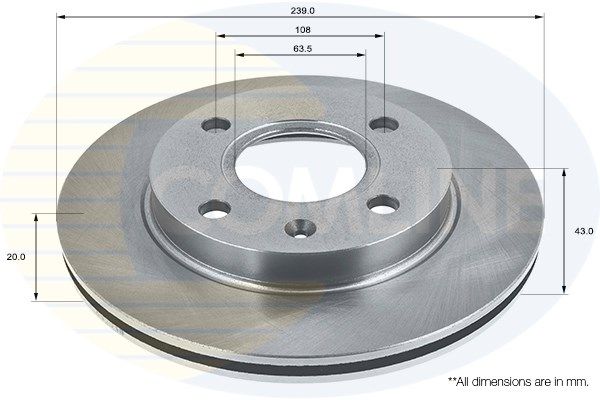 фото Тормозной диск comline adc0440v