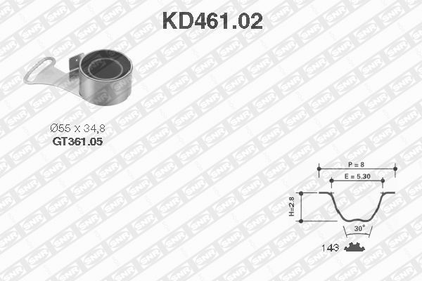 фото Комплект ремня грм snr kd461.02 ntn-snr