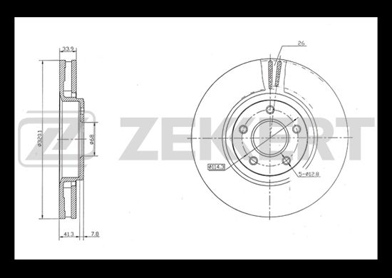 фото Тормозной диск zekkert bs-5458