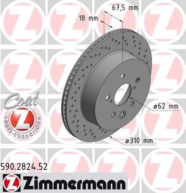 

Тормозной диск ZIMMERMANN 590.2824.52