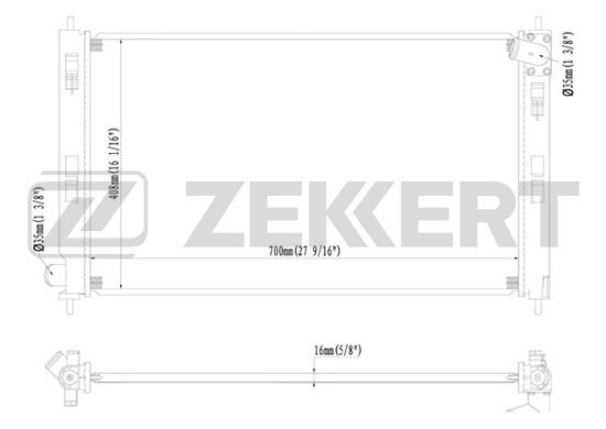 

Радиатор охлаждения двигателя ZEKKERT MK-1004