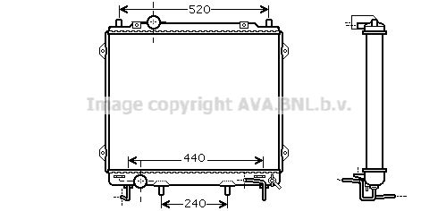 

Радиатор охлаждения двигателя AVA QUALITY COOLING HY2146