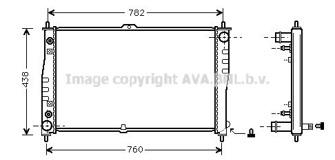 Радиатор охлаждения двигателя AVA QUALITY COOLING KAA2019