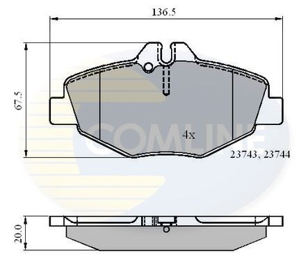 фото Комплект тормозных колодок, дисковый тормоз comline cbp01209