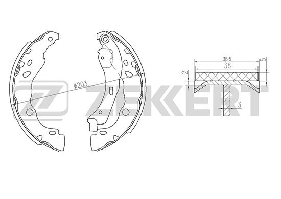 

Комплект тормозных колодок ZEKKERT BK-4101