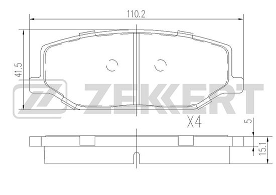 

Тормозные колодки ZEKKERT дисковые BS-1231