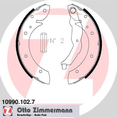 

Комплект тормозных колодок ZIMMERMANN 10990.102.7