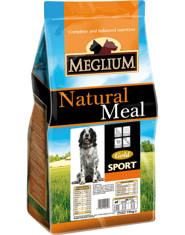 фото Сухой корм для собак meglium sport gold, для активных, мясо, овощи, 15кг