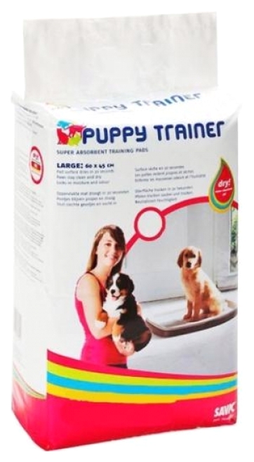

Пеленки для собак одноразовые Savic Puppy Trainer 60 x 45 см, 50 шт, Белый, Puppy Trainer