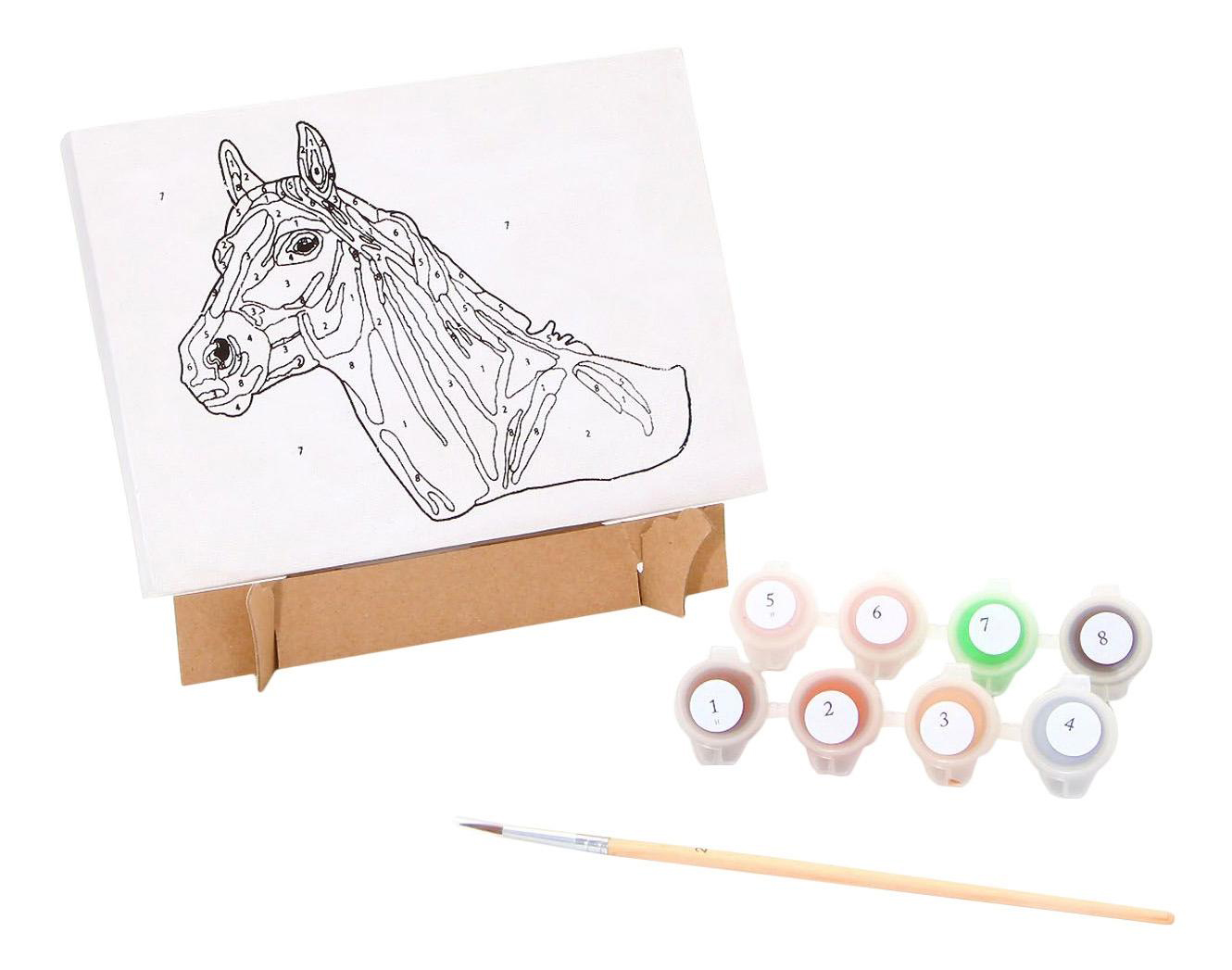 Набор для творчества Bondibon рисуем по номерам лошадка