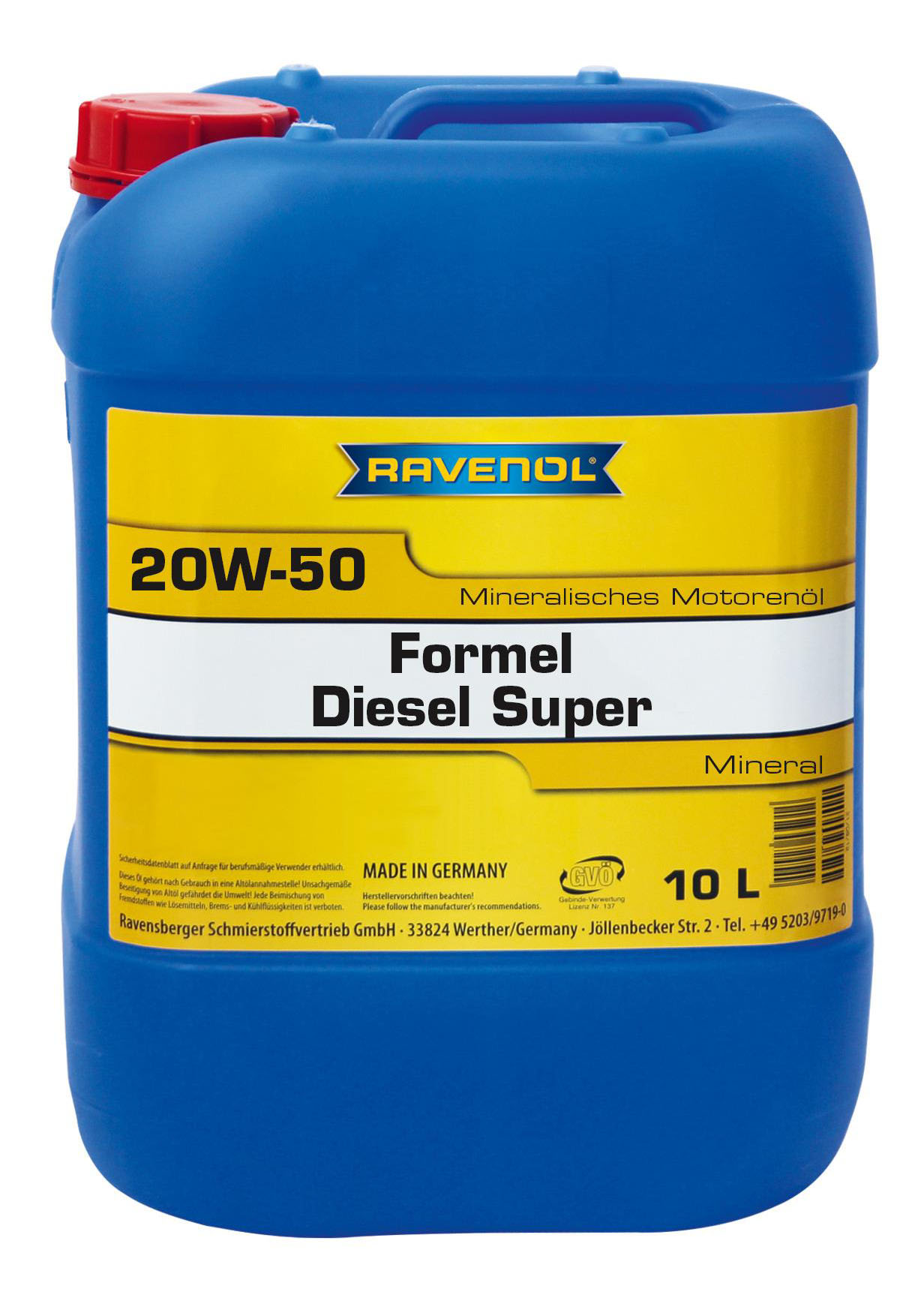 Моторное масло Ravenol Formel Diesel Super 20W50 10л