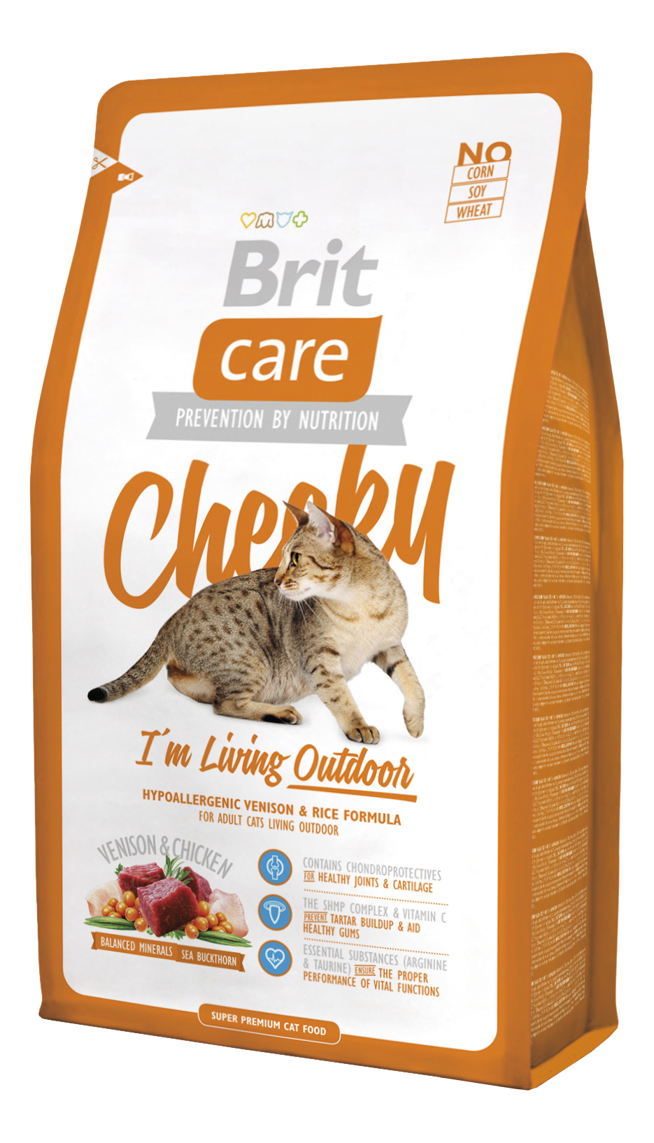 фото Сухой корм для кошек brit care cheeky outdoor, для активных уличных, оленина, 7кг