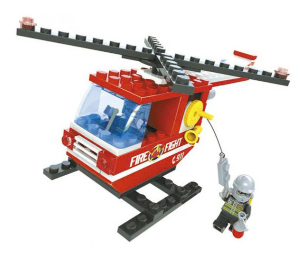 Конструктор пластиковый Ausini Пожарная бригада - Вертолет с фигуркой конструктор пластиковый ausini пожарная станция