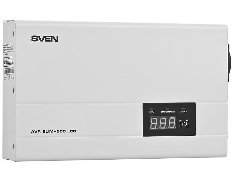 фото Стабилизатор напряжения sven avr slim -500 lcd