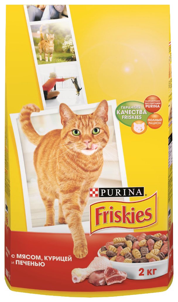 фото Сухой корм для кошек friskies, мясное ассорти, 2кг