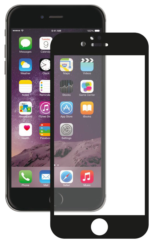 

Защитное стекло Deppa для Apple iPhone 6 Plus/iPhone 6S Plus Black