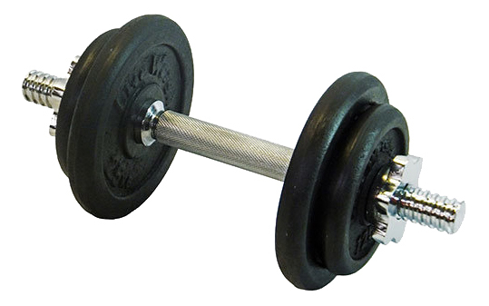 Разборная гантель Lite Weights 4542LW 1 x 9,43 кг, черный