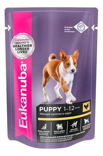 

Влажный корм для щенков Eukanuba, курица, 24шт по 85г, курица 85 г, 24 шт