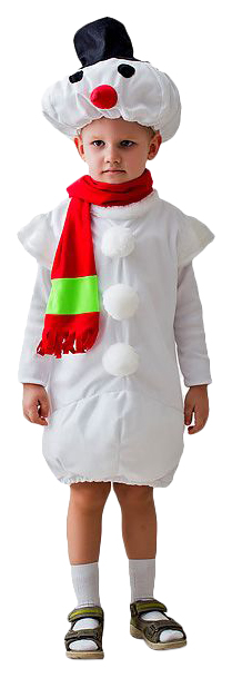 фото Карнавальный костюм бока снеговик, цв. белый р.122