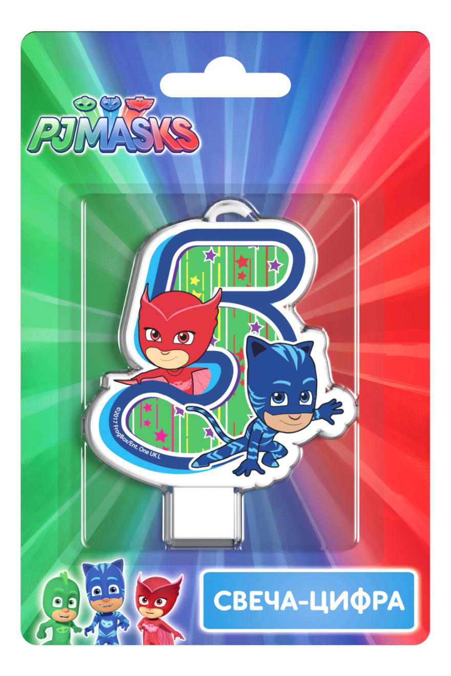 

Свеча-цифра PJ Masks № 5 33037, № 5