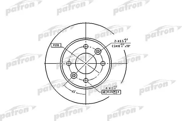 фото Тормозной диск patron pbd1013