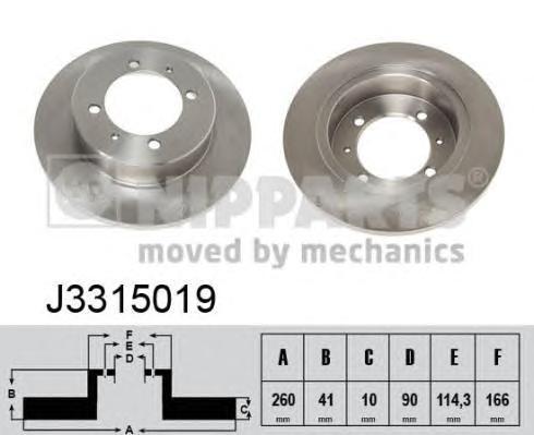 

Тормозной диск NIPPARTS J3315019