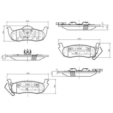 

Тормозные колодки дисковые Nipparts N3611059