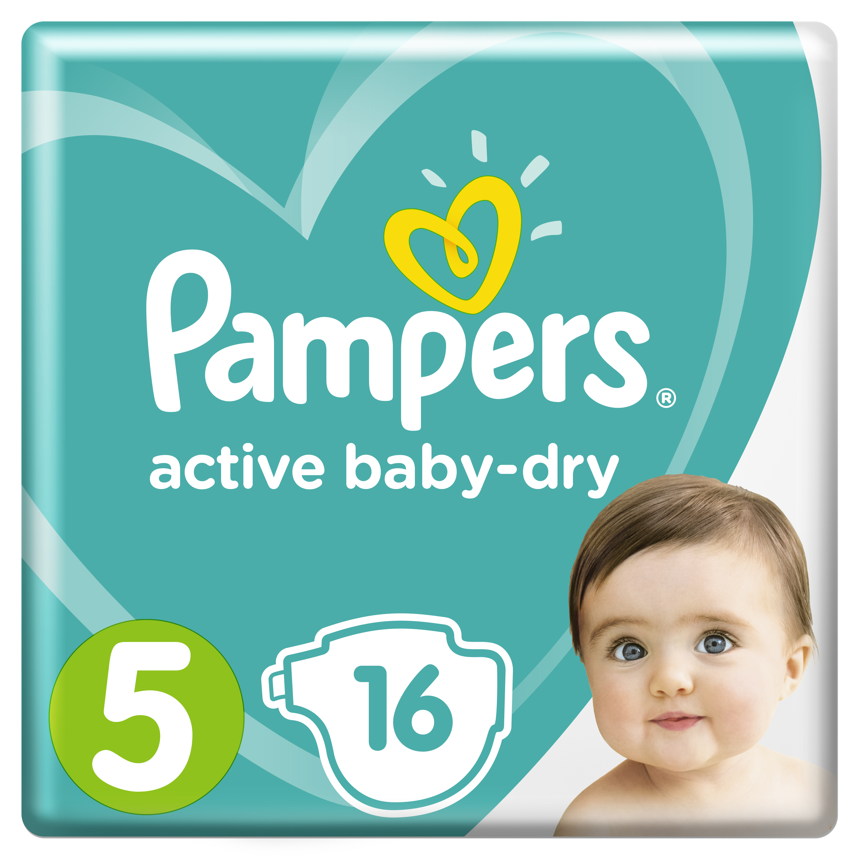 фото Подгузники pampers active baby-dry junior (11-16 кг) 16 шт.