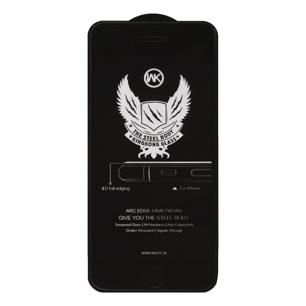 Защитное стекло для iPhone 7/8 WK Kingkong Series 4D Full Cover Curved Glass (черное)